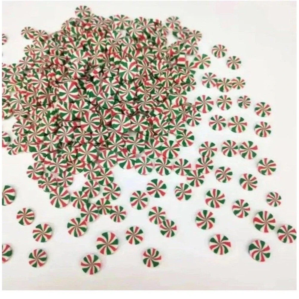 Winter and Christmas Polymer Clay Slices Nail Art Tumblers Xmas Variety Of Sizes